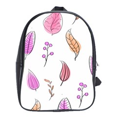 Leaves-pink School Bag (xl) by nateshop