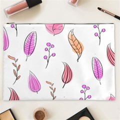 Leaves-pink Cosmetic Bag (xxl) by nateshop