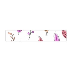 Leaves-pink Flano Scarf (mini) by nateshop