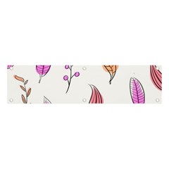 Leaves-pink Banner And Sign 4  X 1  by nateshop