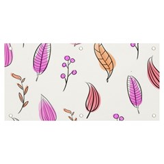 Leaves-pink Banner And Sign 6  X 3 