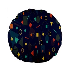 Geometris Standard 15  Premium Flano Round Cushions by nateshop