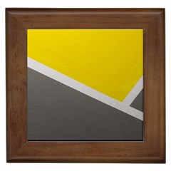 Pattern Yellow And Gray Framed Tile by nateshop