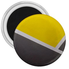 Pattern Yellow And Gray 3  Magnets by nateshop