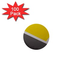 Pattern Yellow And Gray 1  Mini Buttons (100 Pack)  by nateshop