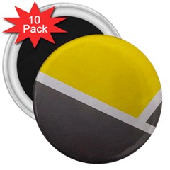 Pattern Yellow And Gray 3  Magnets (10 Pack)  by nateshop