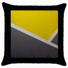 Pattern Yellow And Gray Throw Pillow Case (black)