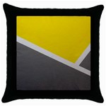 Pattern Yellow And Gray Throw Pillow Case (Black) Front