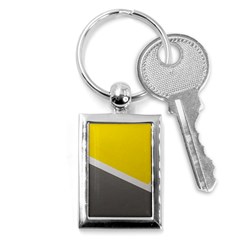 Pattern Yellow And Gray Key Chain (rectangle)