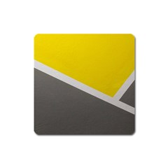 Pattern Yellow And Gray Square Magnet by nateshop