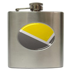 Pattern Yellow And Gray Hip Flask (6 Oz) by nateshop