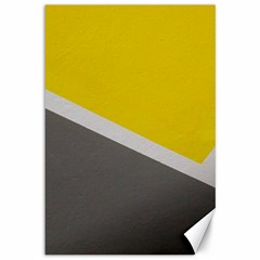 Pattern Yellow And Gray Canvas 12  X 18  by nateshop