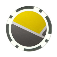 Pattern Yellow And Gray Poker Chip Card Guard by nateshop