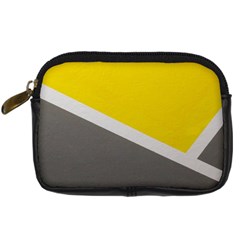 Pattern Yellow And Gray Digital Camera Leather Case by nateshop