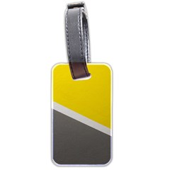 Pattern Yellow And Gray Luggage Tag (two Sides) by nateshop