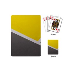 Pattern Yellow And Gray Playing Cards Single Design (mini) by nateshop