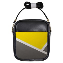 Pattern Yellow And Gray Girls Sling Bag by nateshop