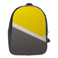 Pattern Yellow And Gray School Bag (xl) by nateshop