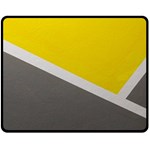 Pattern Yellow And Gray Double Sided Fleece Blanket (Medium)  58.8 x47.4  Blanket Front