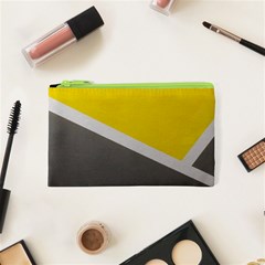 Pattern Yellow And Gray Cosmetic Bag (xs) by nateshop