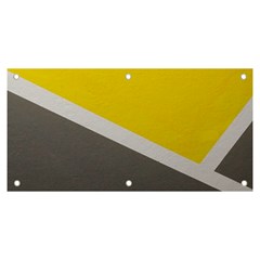 Pattern Yellow And Gray Banner And Sign 6  X 3  by nateshop