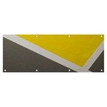 Pattern Yellow And Gray Banner and Sign 8  x 3  Front