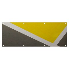 Pattern Yellow And Gray Banner And Sign 8  X 3  by nateshop