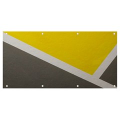 Pattern Yellow And Gray Banner And Sign 8  X 4 