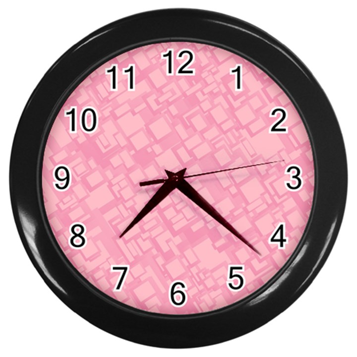 Pink Wall Clock (Black)