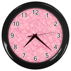 Pink Wall Clock (black)