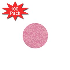 Pink 1  Mini Buttons (100 Pack)  by nateshop