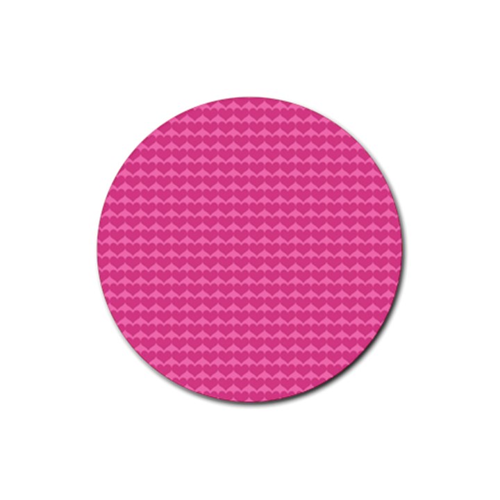 Abstract-pink Love Rubber Coaster (Round)