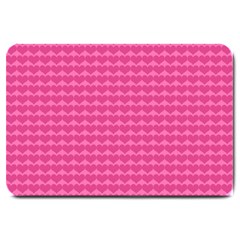 Abstract-pink Love Large Doormat  by nateshop