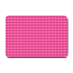 Abstract-pink Love Small Doormat  by nateshop