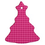 Abstract-pink Love Christmas Tree Ornament (Two Sides) Front