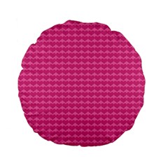 Abstract-pink Love Standard 15  Premium Flano Round Cushions by nateshop