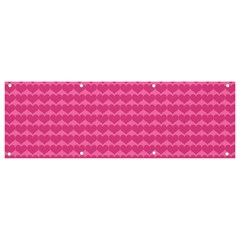 Abstract-pink Love Banner And Sign 9  X 3  by nateshop