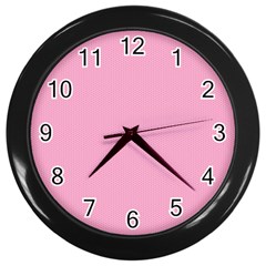 Background Pink Modern Wall Clock (black) by nateshop