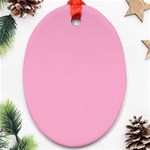 Background Pink Modern Oval Ornament (Two Sides) Front