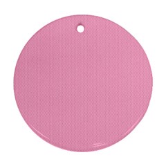 Background Pink Modern Round Ornament (two Sides)