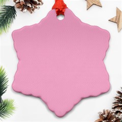 Background Pink Modern Snowflake Ornament (two Sides) by nateshop