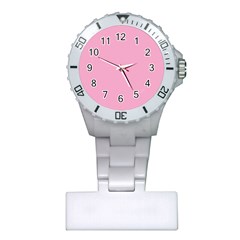 Background Pink Modern Plastic Nurses Watch by nateshop