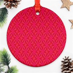 Background Red Motif Ornament (round) by nateshop