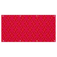 Background Red Motif Banner And Sign 8  X 4  by nateshop