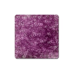 Background Purple Love Square Magnet by nateshop