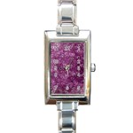 Background Purple Love Rectangle Italian Charm Watch Front