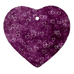 Background Purple Love Ornament (heart) by nateshop