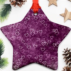 Background Purple Love Ornament (star) by nateshop