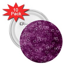 Background Purple Love 2 25  Buttons (10 Pack)  by nateshop