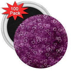 Background Purple Love 3  Magnets (100 Pack) by nateshop